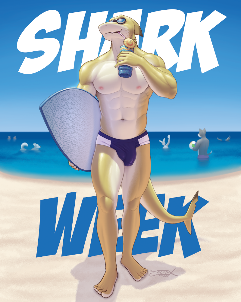 Shark Week Speedo Print by SigmaX
